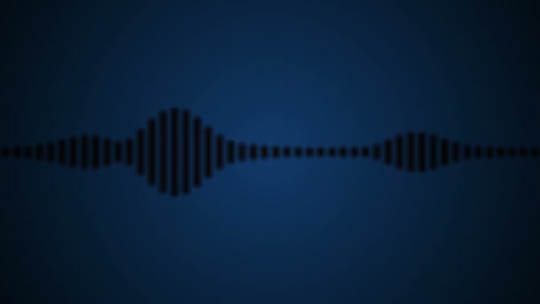 Movimiento de onda de audio negro — Vídeo de stock