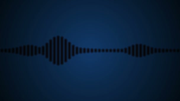 Spostamento onda audio nera — Video Stock