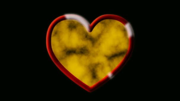 Красочный символ сердца — стоковое видео
