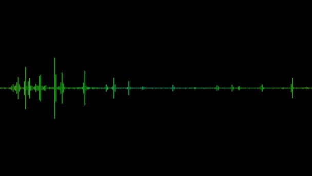 Onda de sonido verde en movimiento — Vídeo de stock