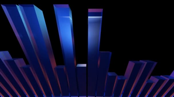 Égaliseur de barre audio bleue 