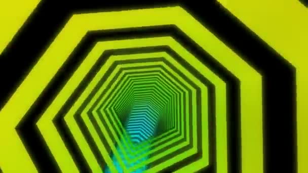 Kolorowe ruchu tunel — Wideo stockowe