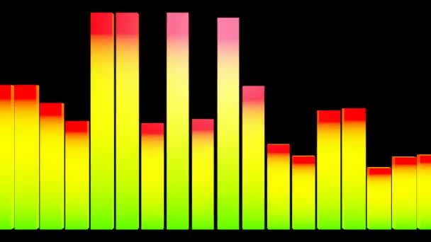 Reproducción de audio colorido nivel — Vídeos de Stock