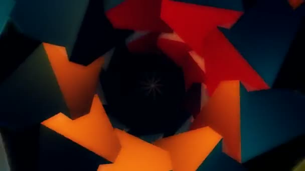 Colorful motion graphic elements — Stock Video