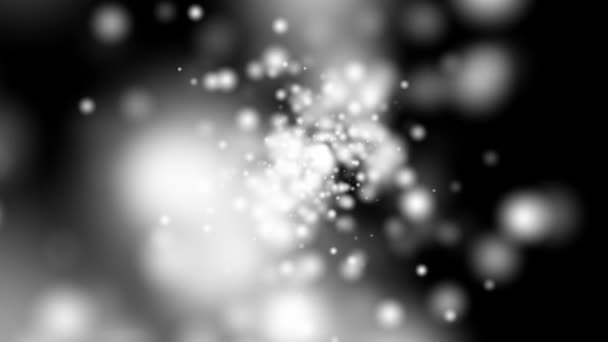Beyaz parçacıklar bokeh — Stok video