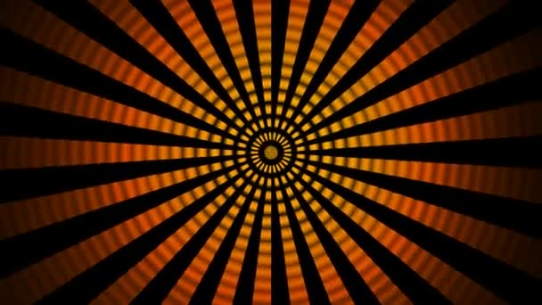 Abstraktní hypnotizovat oranžové paprsky — Stock video
