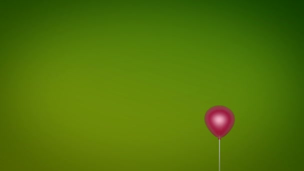 Flygande röda air ballonger — Stockvideo