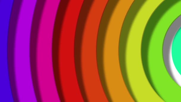 Beweglicher Regenbogen radial — Stockvideo