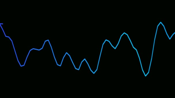 Moving blue graphic signal — Stock Video