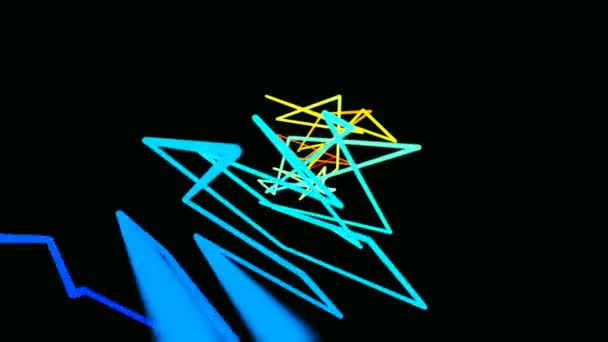 Ligne colorée en mouvement dans le tunnel 