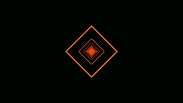Mozgó narancssárga négyzet — Stock videók