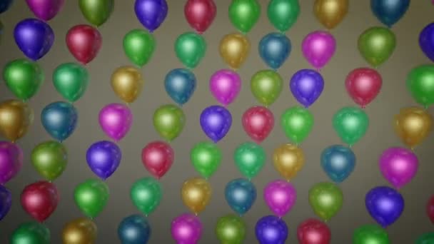 Balões de ar coloridos rotativos — Vídeo de Stock