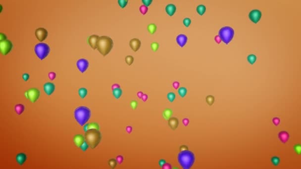 Globos de aire de color giratorio — Vídeo de stock