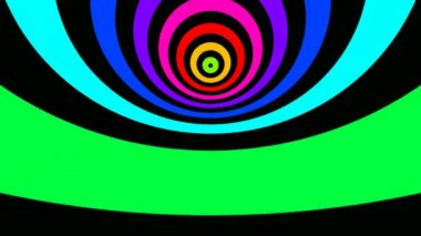 Gökkuşağı renkleri çevrelerinde hareket