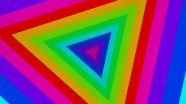Dönen renkli üçgenler