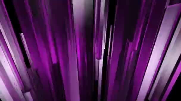 Roterande lila glas pinnar — Stockvideo