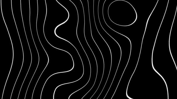 Moving white wavy lines — Stock Video