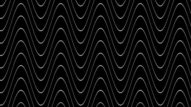 Líneas onduladas blancas en movimiento — Vídeos de Stock