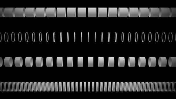 Anneaux et cylindres blancs mobiles 