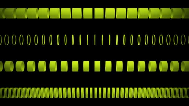 Anneaux et cylindres verts mobiles 