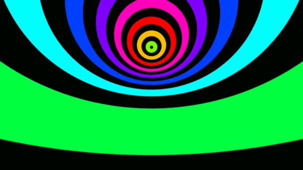 Moving circles in rainbow colors — Stock Video