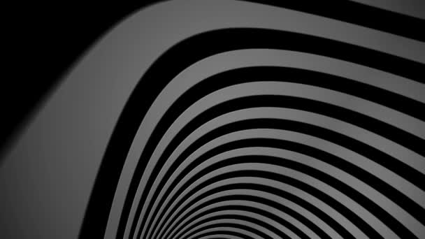 Moving hypnotic white curve lines — Stock Video