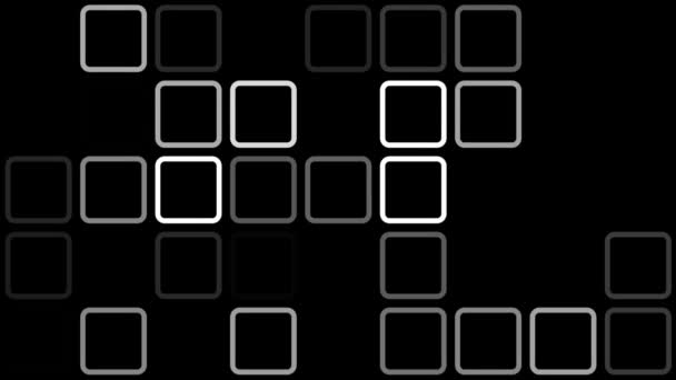 白の正方形を点滅 — ストック動画