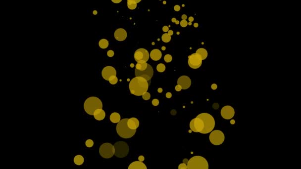 Bewegende gele puntjes — Stockvideo