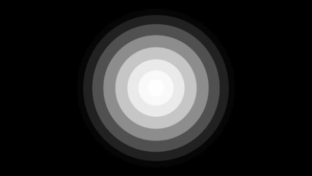 Пульсирующие белые круги — стоковое видео