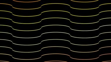 Hareketli renkli dalgalı çizgiler
