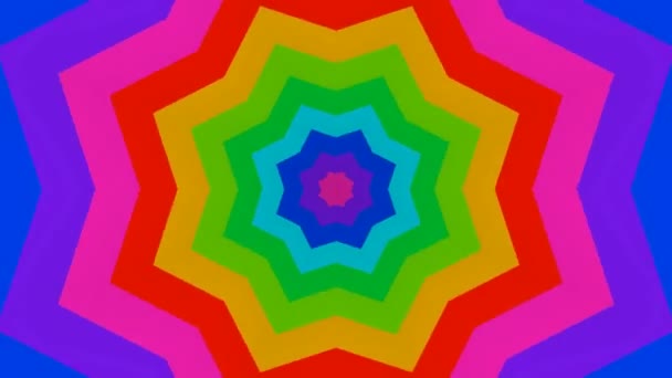 Vackra färgglada kalejdoskopisk mönster — Stockvideo