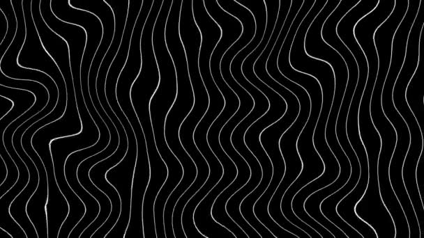 Moving white wavy lines — Stock Video