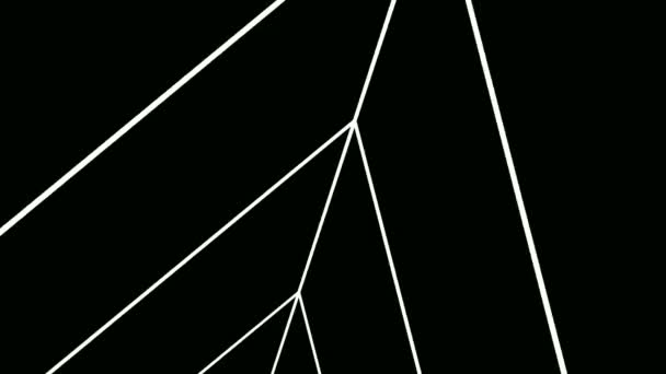 白い三角形の線を移動 — ストック動画