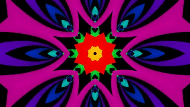 Krásné barevné kaleidoskopický vzory — Stock video