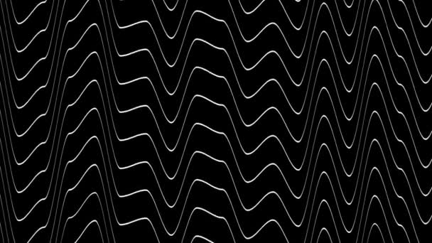 Lignes ondulées blanches mobiles — Video