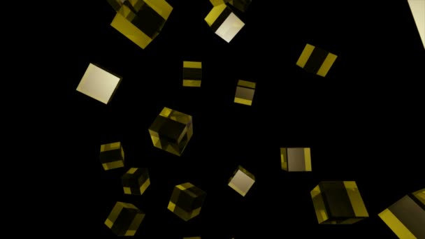 Boîtes en verre jaune tombant 