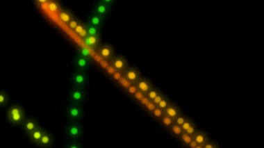 Hareketli renkli noktalar iz