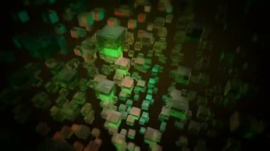 Uçan renkli cam kutuları