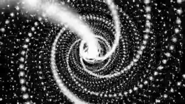 Espiral hipnótica punteada en movimiento — Vídeo de stock