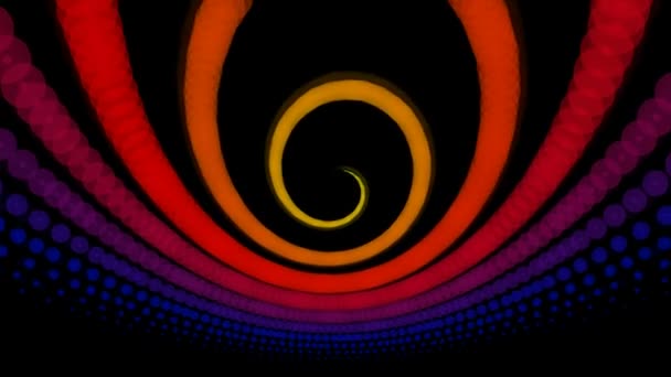 Sentiero spirale cerchi colorati — Video Stock