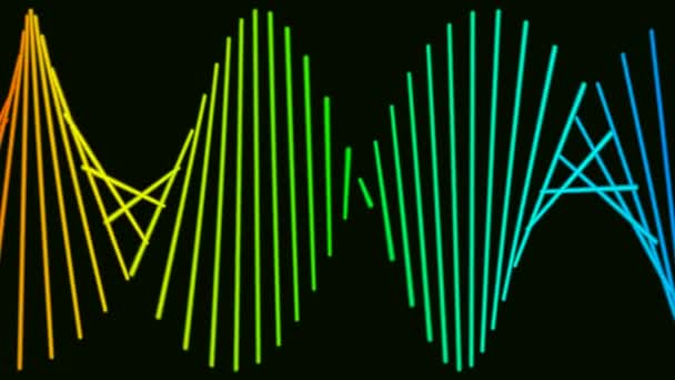 Líneas de color en movimiento — Vídeo de stock