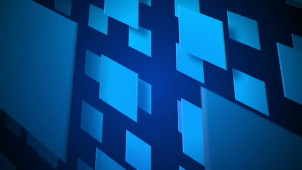 Moving blue squares — Stock Video