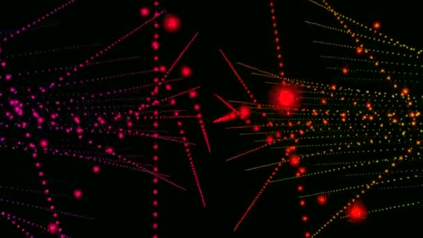 Spostamento delle linee tratteggiate colorate — Video Stock