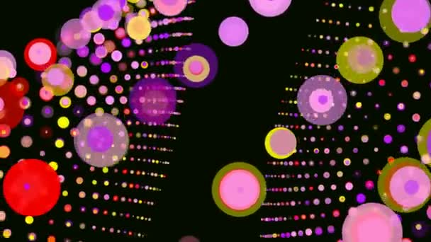 Pohybující se barevné kruhy — Stock video