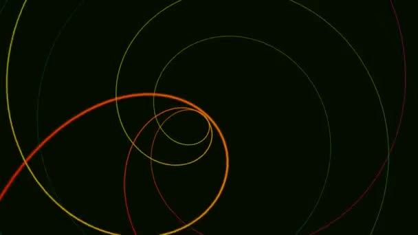 Colored hypnotic wavy lines — Stock Video