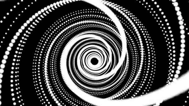 Moving dotted hypnotic spiral — Stock Video