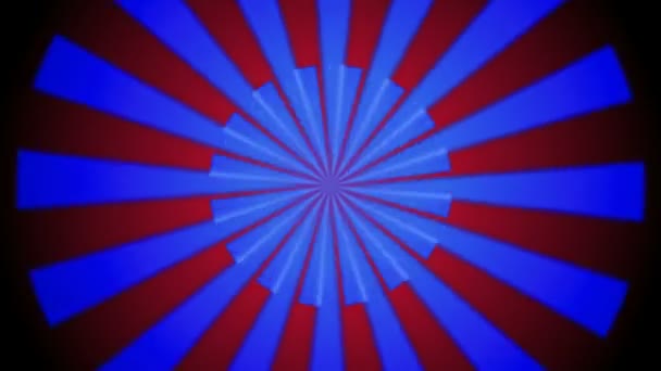 Líneas azules se mueven en círculo — Vídeos de Stock