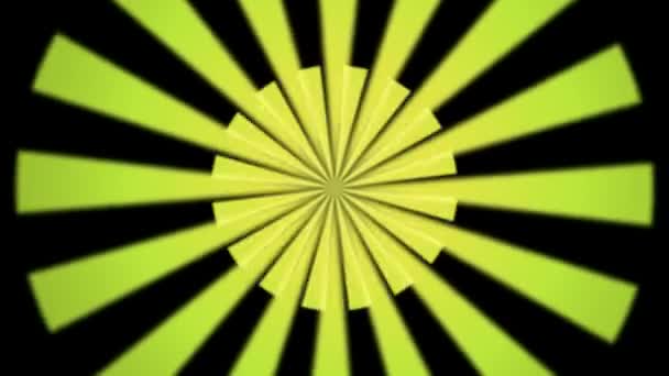 Gelbe Linien bewegen sich im Kreis — Stockvideo