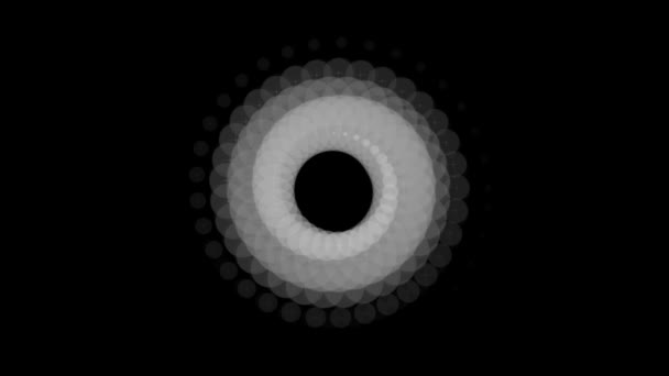 Spiral trail white circles — Stock Video
