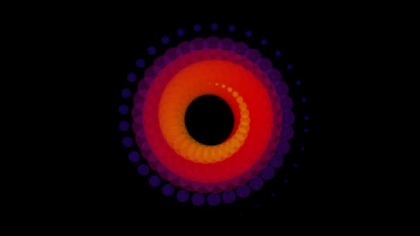 Spiral trail färgade cirklar — Stockvideo
